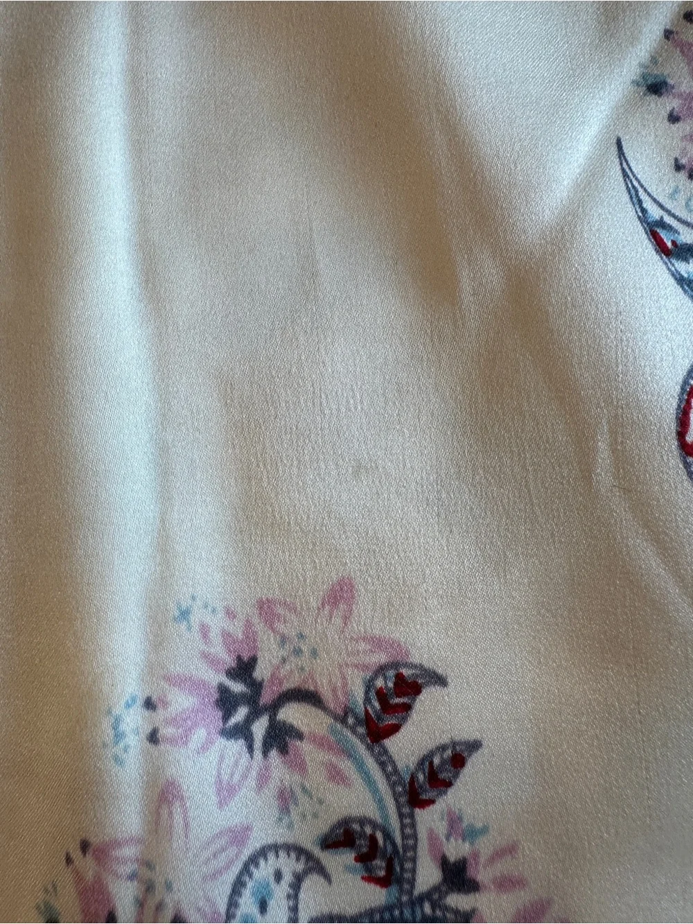 Anthropologie Silk Floral Throw Pillow Cover **READ Description**